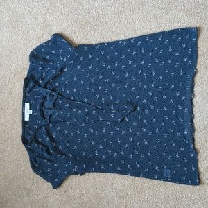 Green patterned loft top - Medium